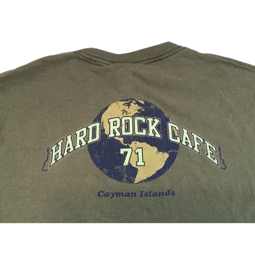 Hard Rock Cafe Cayman Islands Vintage T-Shirt Green Size X-Large